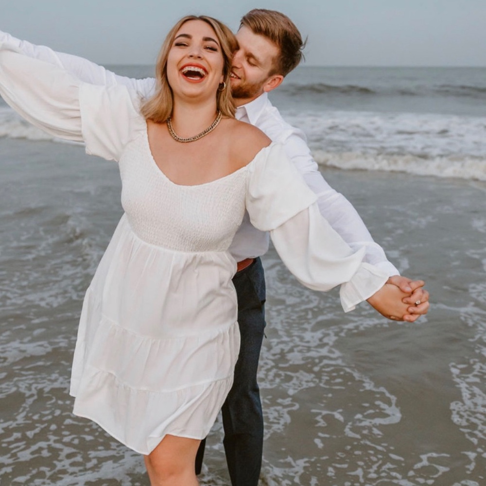 White Long Sleeve Dress